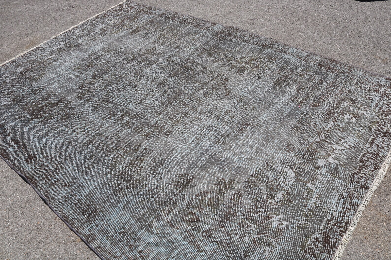 XL Vintage Turkish Accent Area Rug 6.6 x 9.5 ft