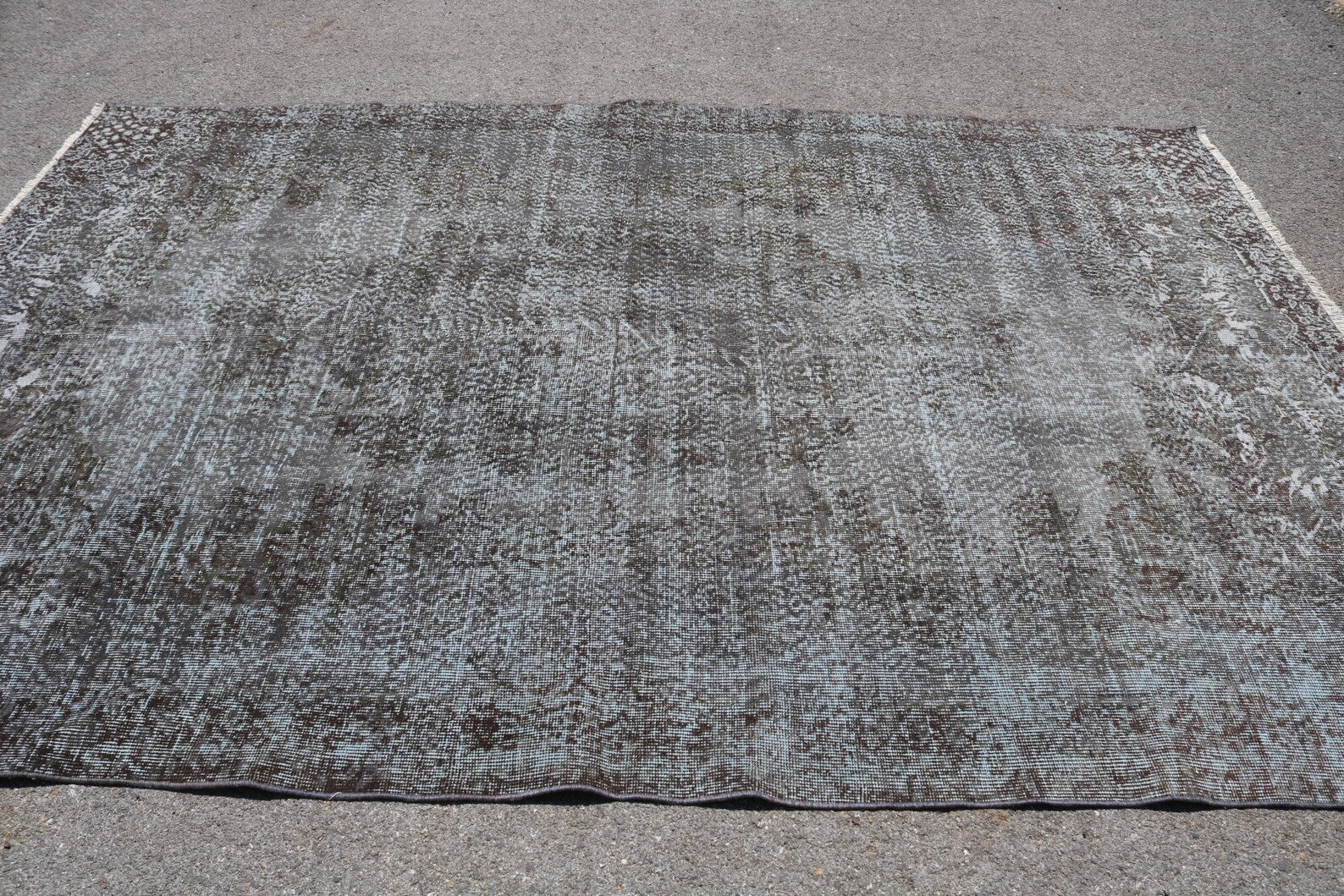 XL Vintage Turkish Accent Area Rug 6.6 x 9.5 ft