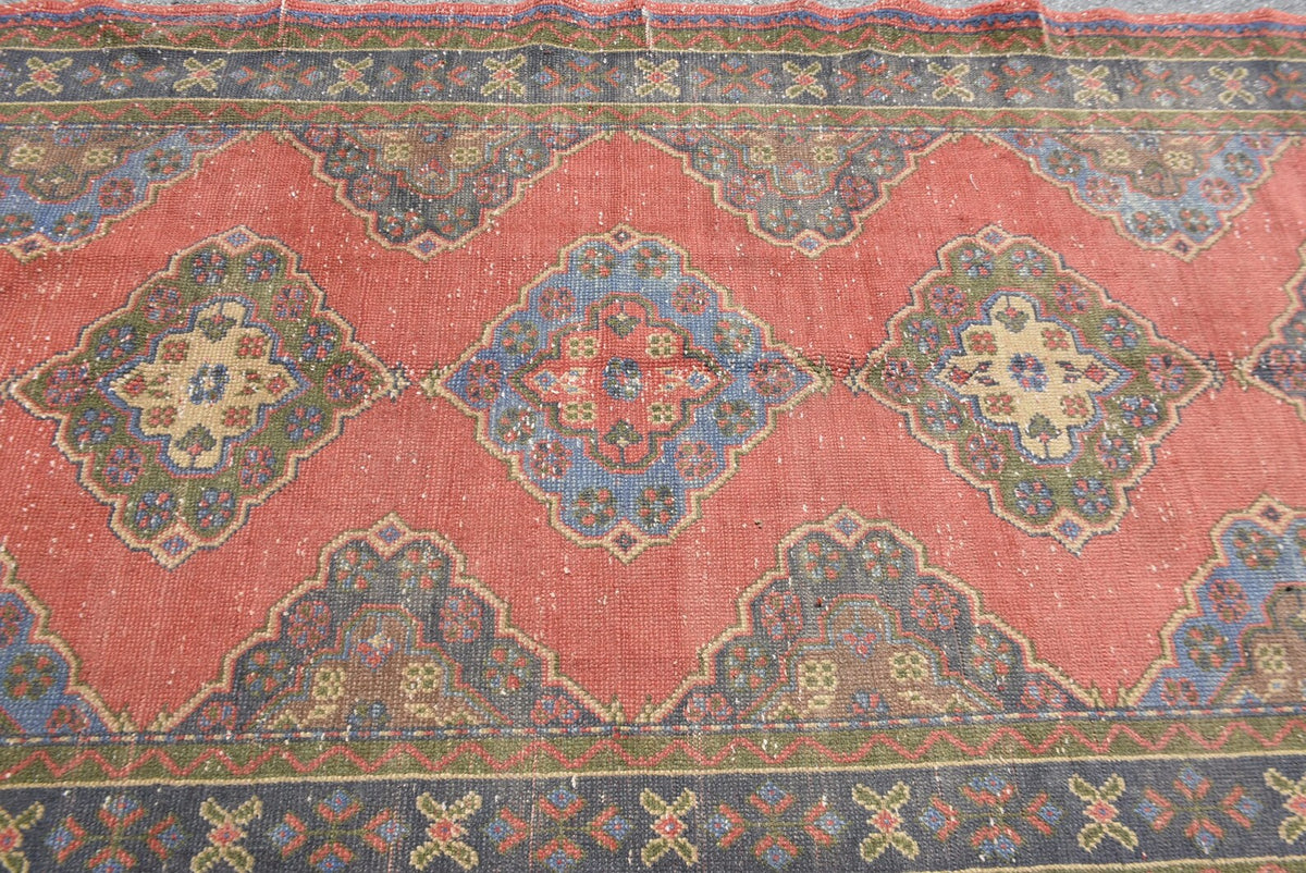 XL Vintage Turkish Accent Area rug 4.8 x 11.1 ft