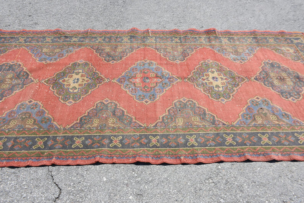 XL Vintage Turkish Accent Area rug 4.8 x 11.1 ft