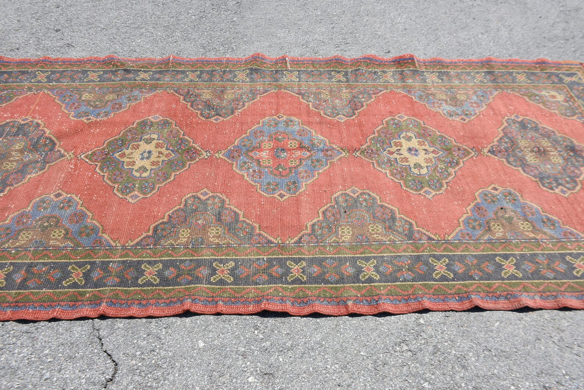 XL Vintage Turkish Accent Area rug 4.8 x 11.1 ft