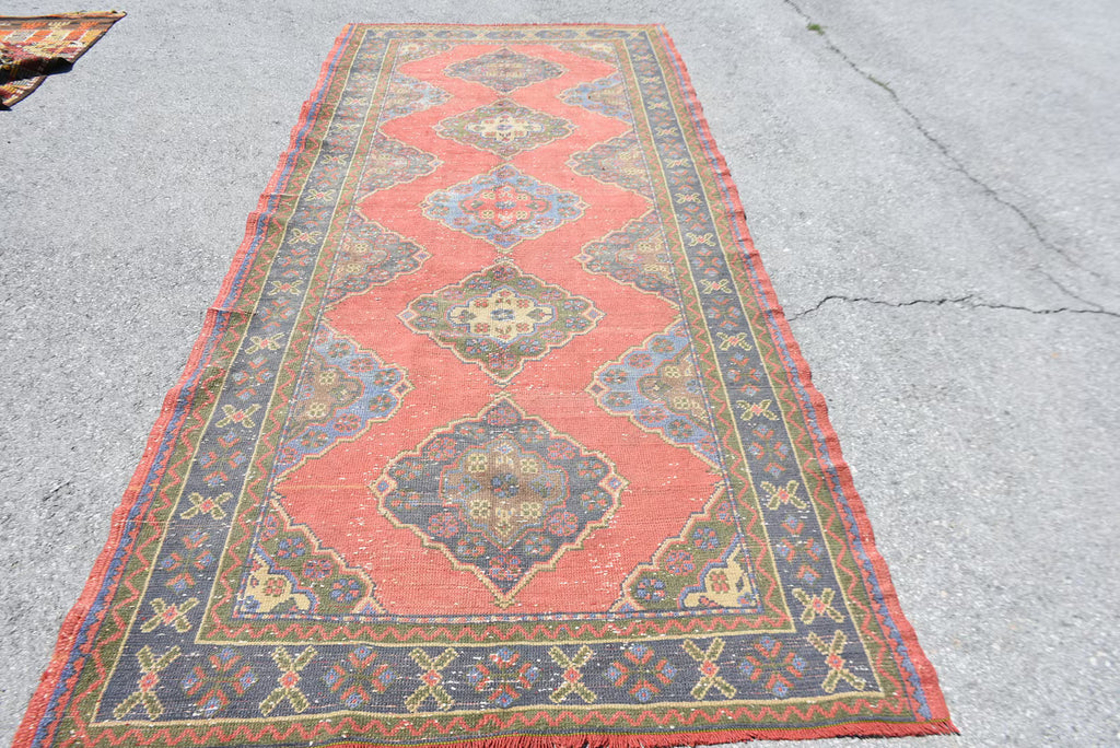 XL Vintage Turkish Accent Area rug 4.8 x 11.1 ft