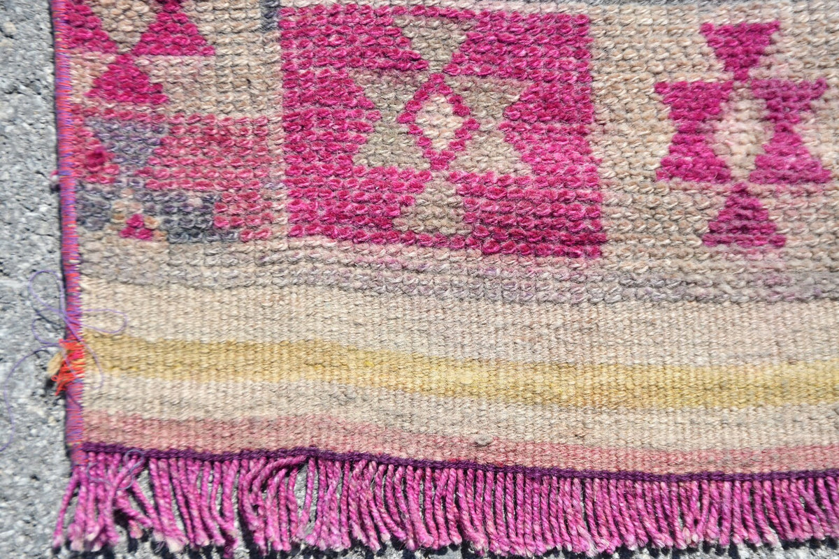 Vintage Turkish Runner Rug 2.7 x 11 ft
