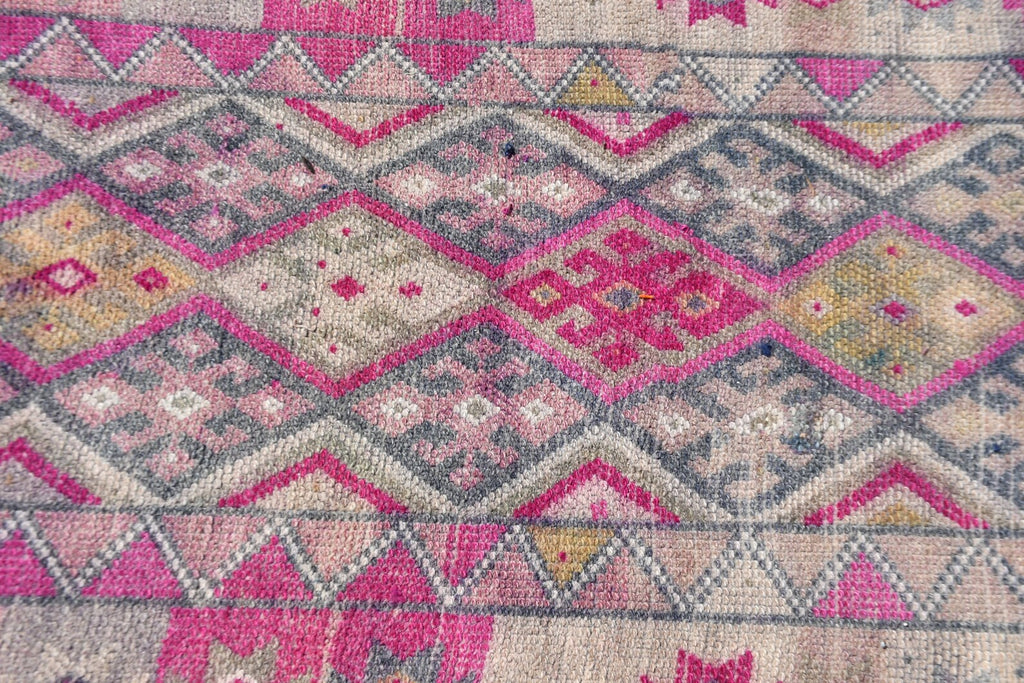 Vintage Turkish Runner Rug 2.7 x 11 ft