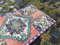 Vintage Turkish Mini Rug 1.5 x 2.4 ft