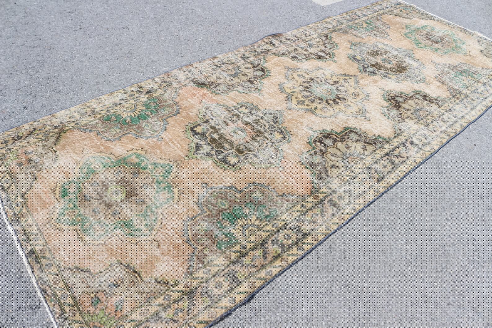 Vintage Turkish Accent Area rug 4.7 x 11.9 ft
