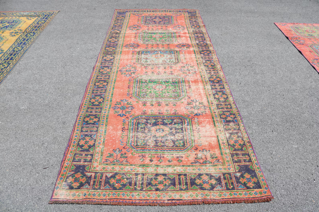 XL Vintage Turkish Accent Area rug 4.4 x 11.1 ft