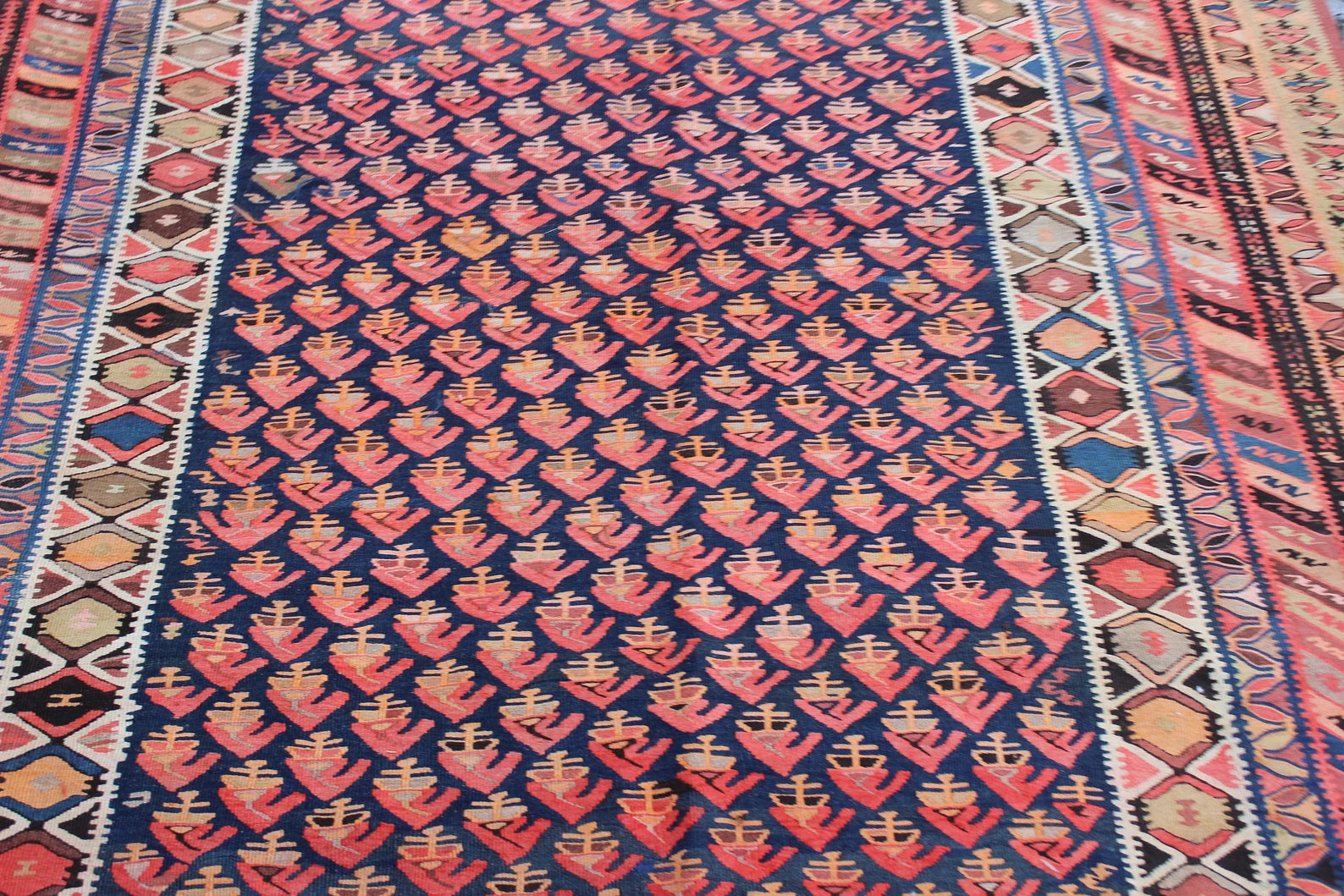 XL Vintage Turkish Accent Area Rug 5.9 x 13.1 ft