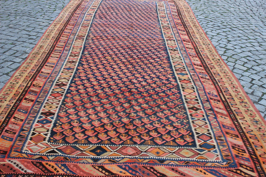 XL Vintage Turkish Accent Area Rug 5.9 x 13.1 ft