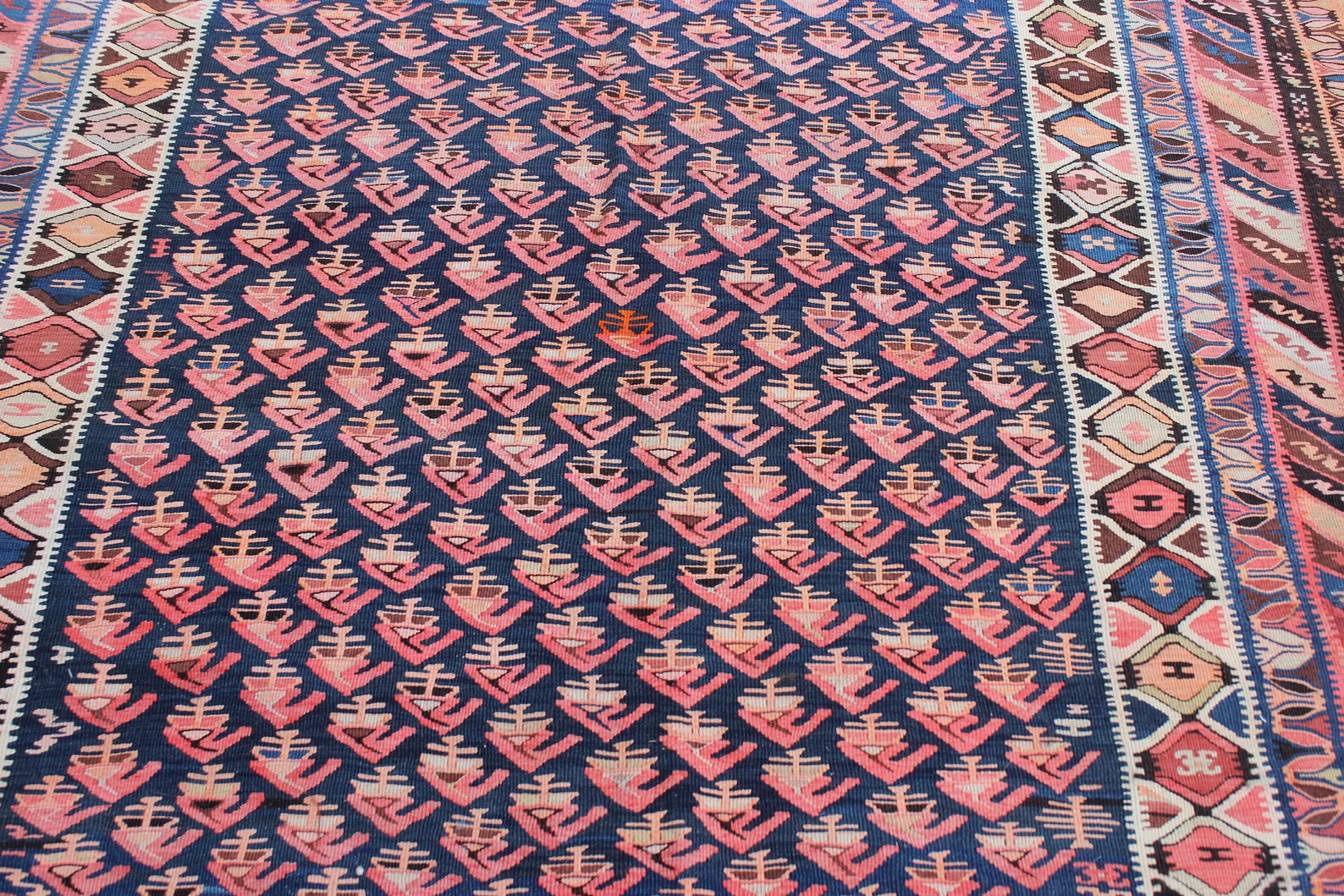 XL Vintage Turkish Accent Area Rug 5.9 x 13.1 ft