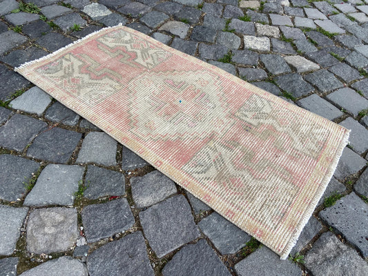 Vintage Turkish Mini Rug 2.7 x 4 ft