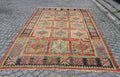 XL Vintage Turkish Accent Area Rug 6.6 x 10.6 ft