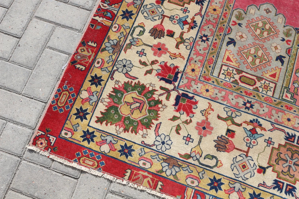 XL Vintage Turkish Accent Area rug 9.2 x 12.3 ft