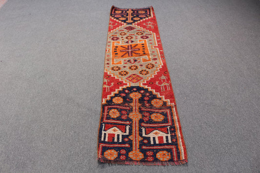 Vintage Turkish Runner Rug 2 x 7.3 ft