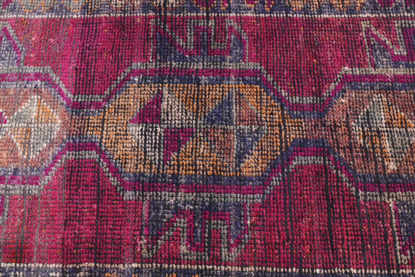 Vintage Turkish Runner Rug 2.7 x 9.4 ft