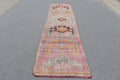 Vintage Turkish Runner Rug 3.1 x 11.9 ft