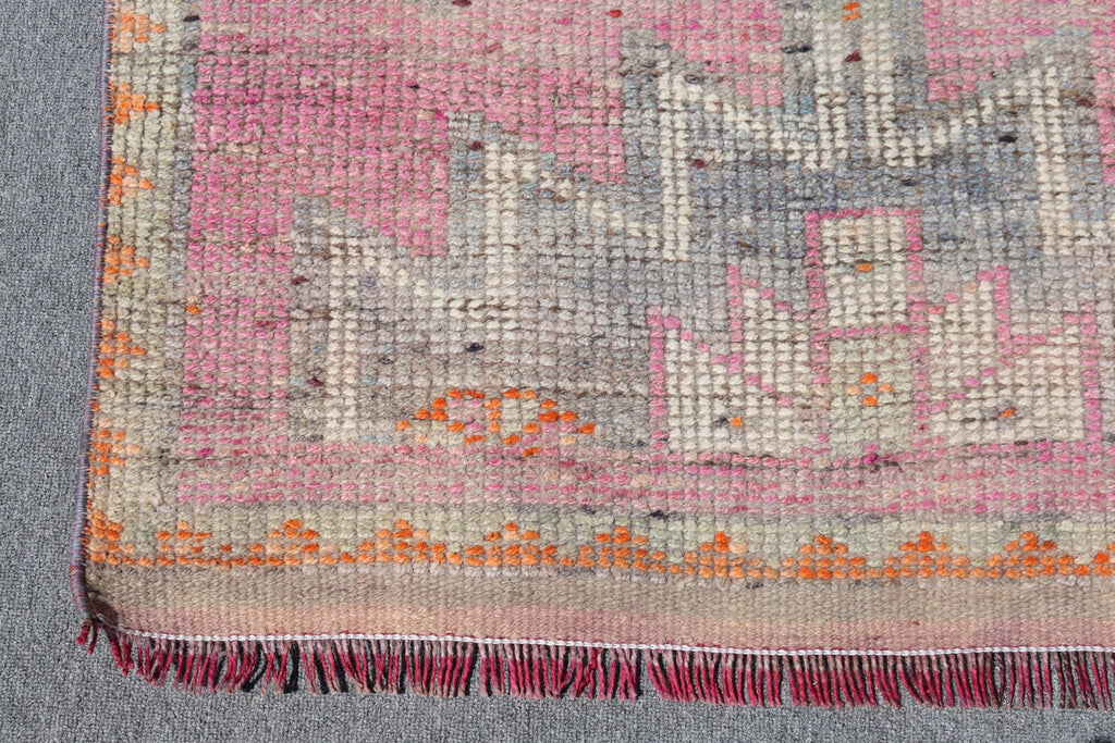 Vintage Turkish Runner Rug 3.1 x 11.9 ft
