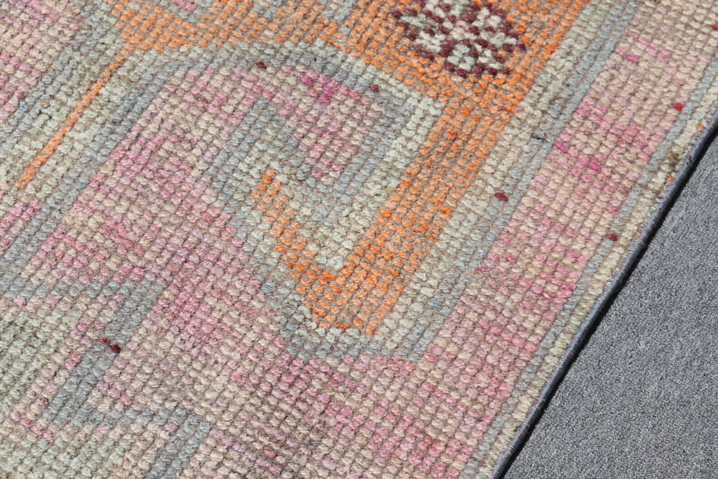 Vintage Turkish Runner Rug 3.1 x 11.9 ft