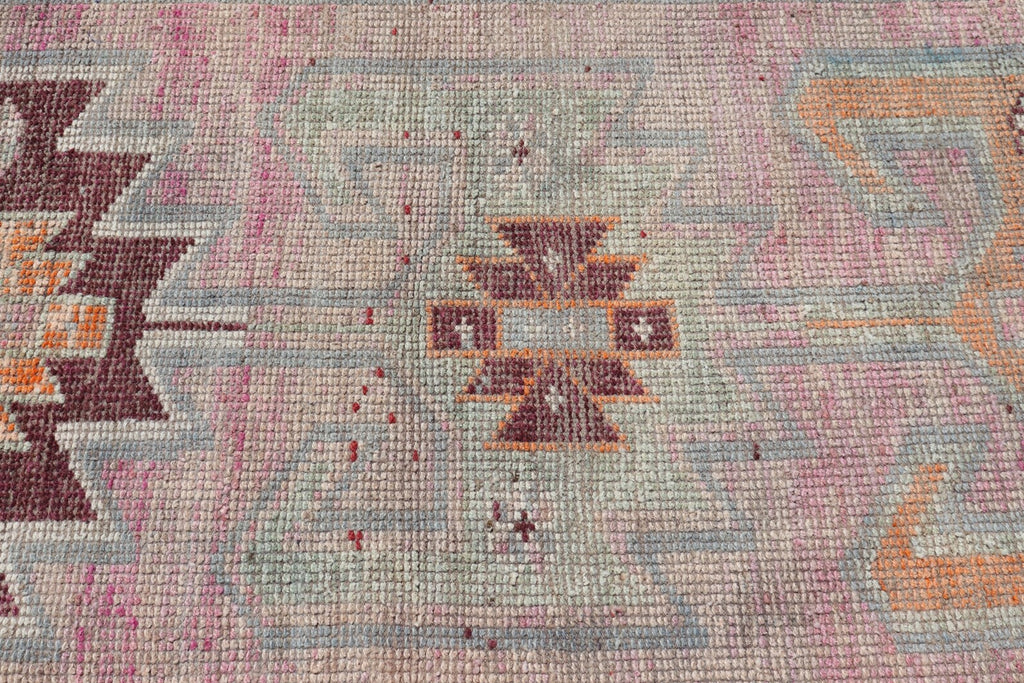 Vintage Turkish Runner Rug 3.1 x 11.9 ft