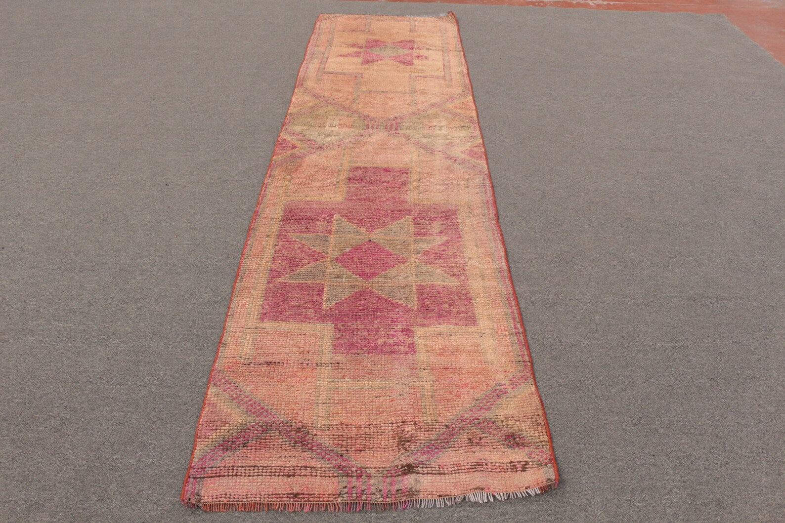 Vintage Turkish Runner Rug 2.8 x 11.1 ft