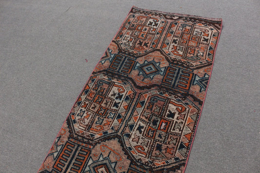 Vintage Turkish Runner Rug 2.6 x 9.6 ft