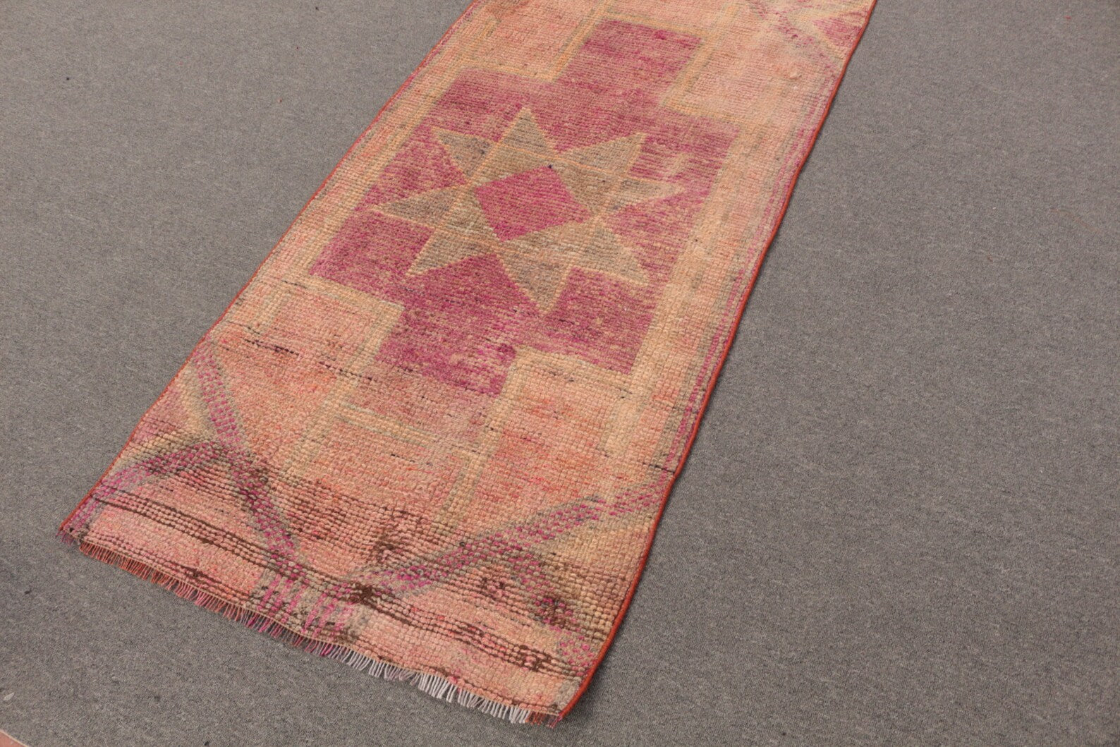 Vintage Turkish Runner Rug 2.8 x 11.1 ft