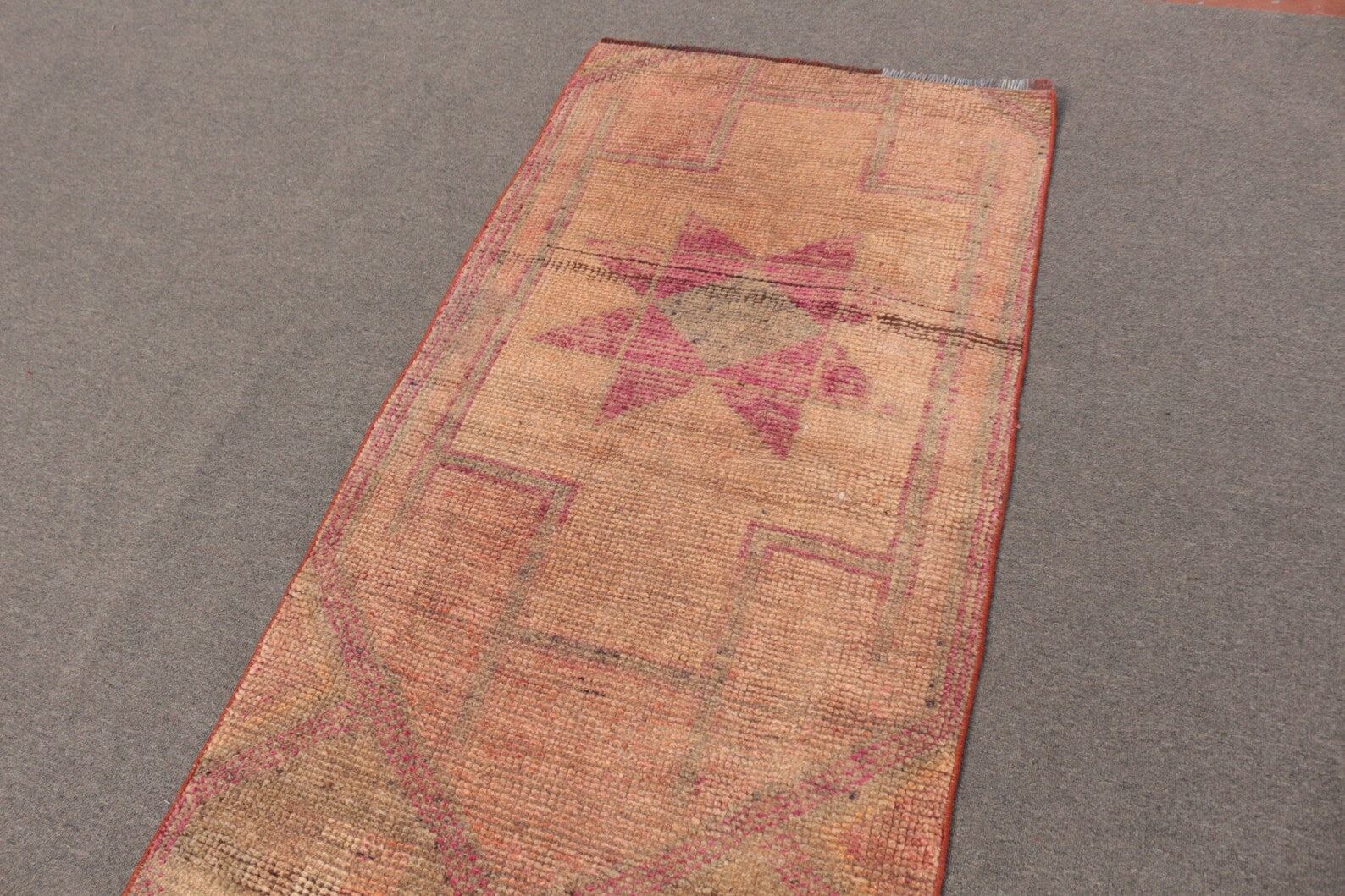 Vintage Turkish Runner Rug 2.8 x 11.1 ft