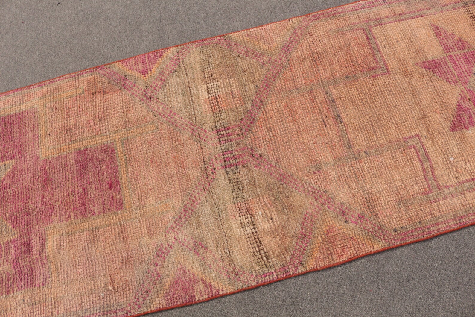 Vintage Turkish Runner Rug 2.8 x 11.1 ft