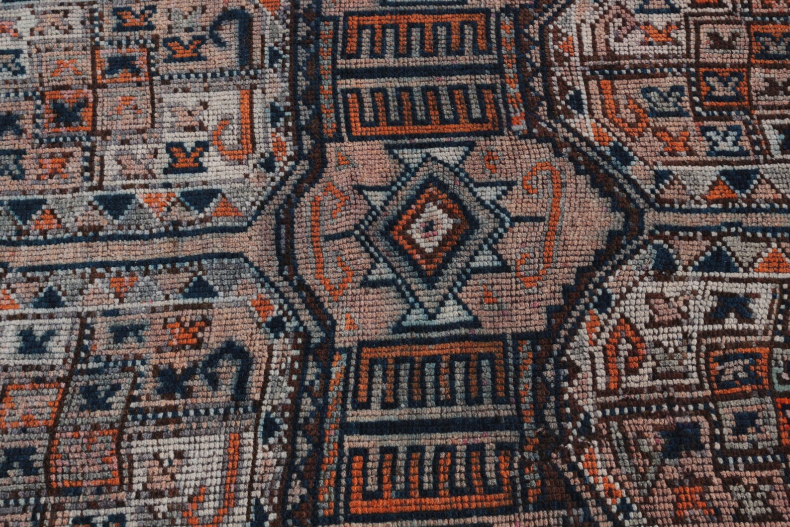 Vintage Turkish Runner Rug 2.6 x 9.6 ft