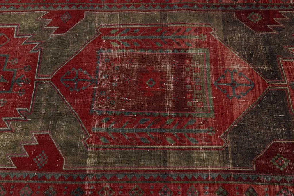 Vintage Turkish Runner Rug 3.7 x 9.3 ft