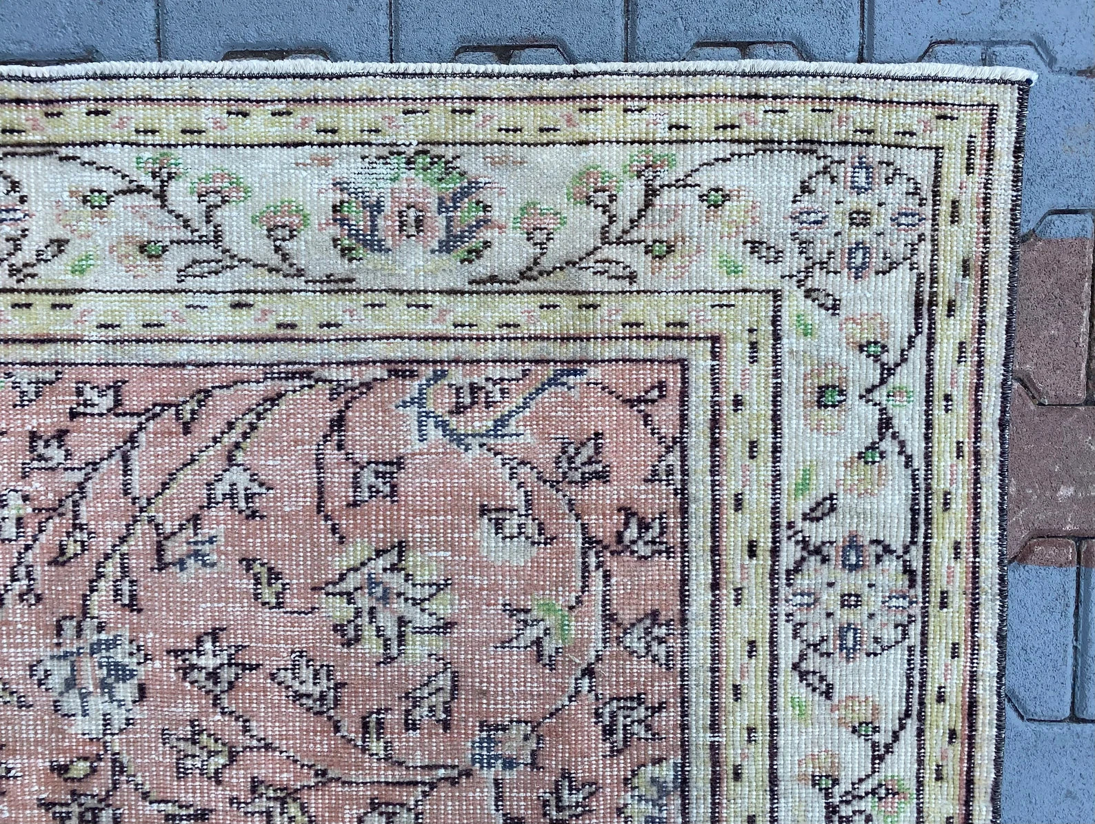 XL Vintage Turkish Accent Area Rug 6 x 9 ft