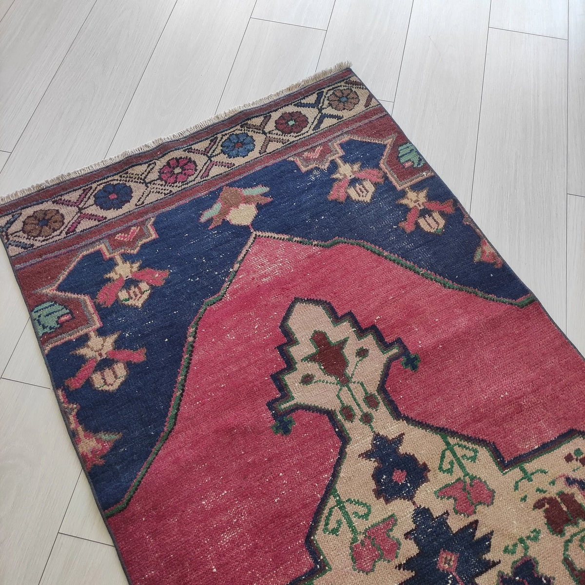 Vintage Turkish Runner Rug 2.8 x 8.7 ft