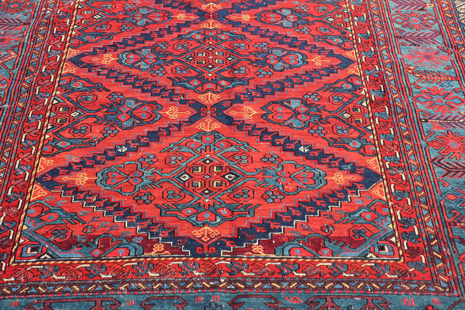 XL Vintage Soumak Accent Area Rug 6.8 x 11.1 ft