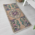 Vintage Turkish Mini Rug 1.4 x 2.9 ft
