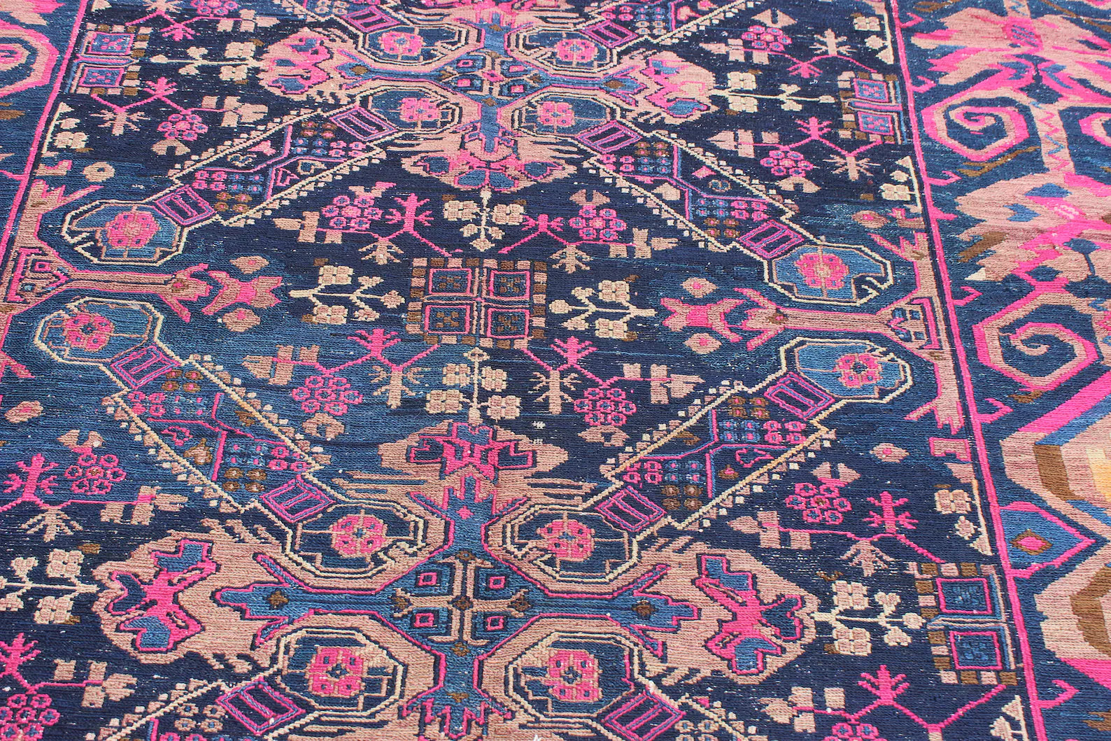 XL Vintage Soumak Accent Area Rug 5.6 x 12.8 ft