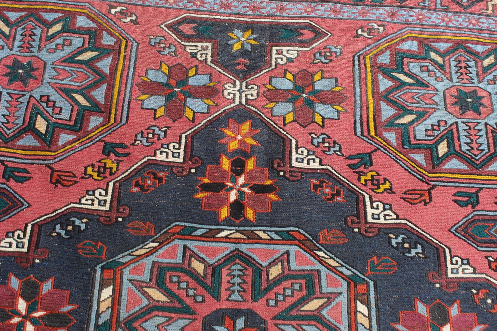 XL Vintage Soumak Accent Area Rug 6.8 x 11.3 ft