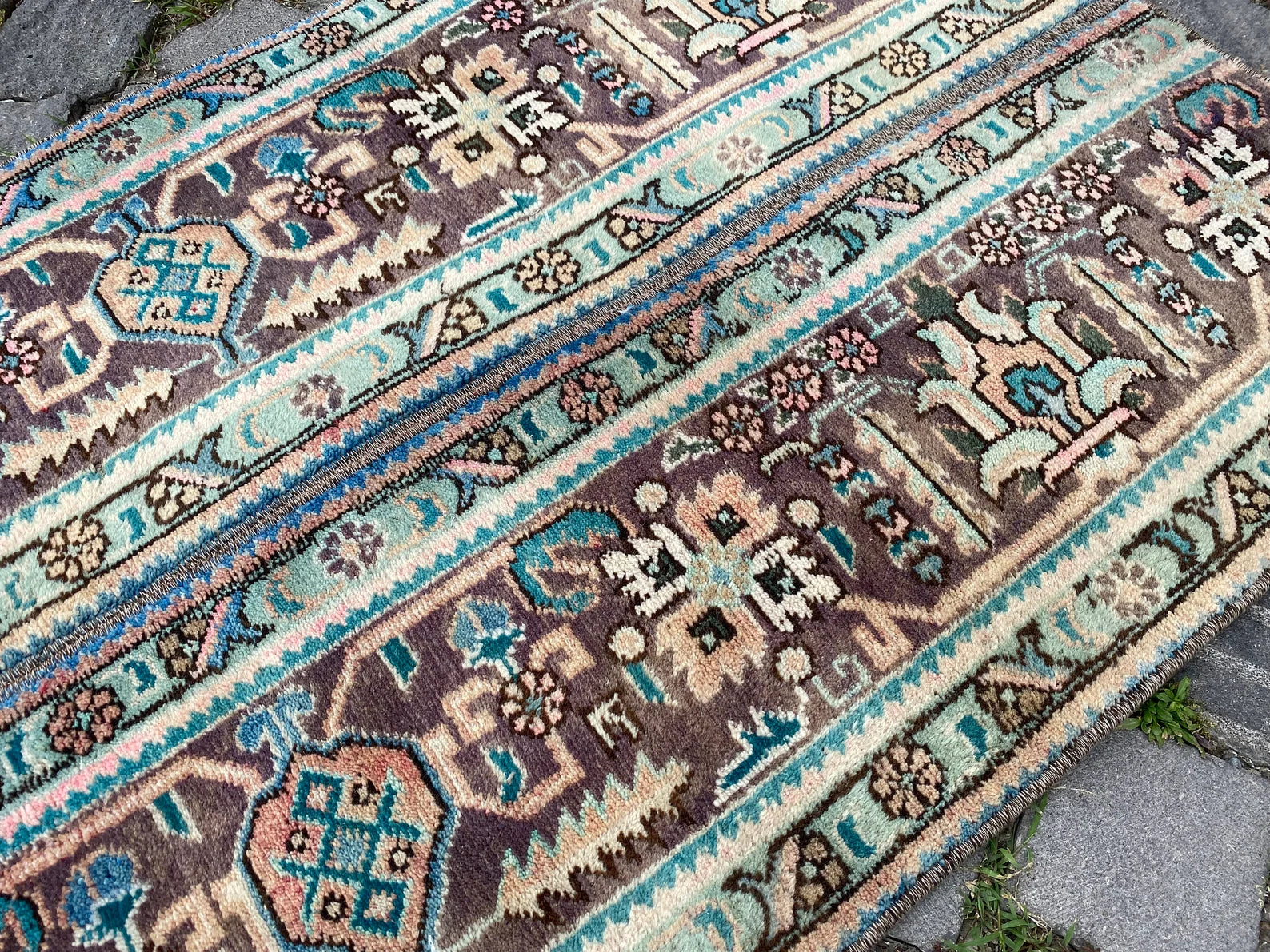 Vintage Turkish Mini Rug 2.1 x 2.5 ft