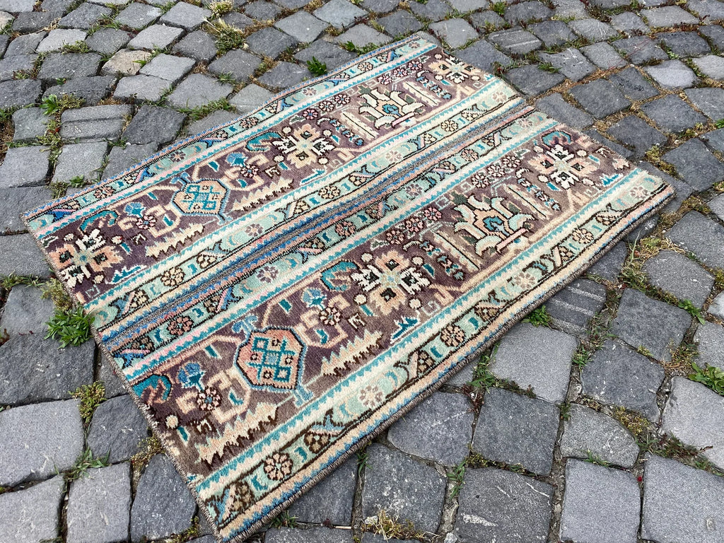 Vintage Turkish Mini Rug 2.1 x 2.5 ft