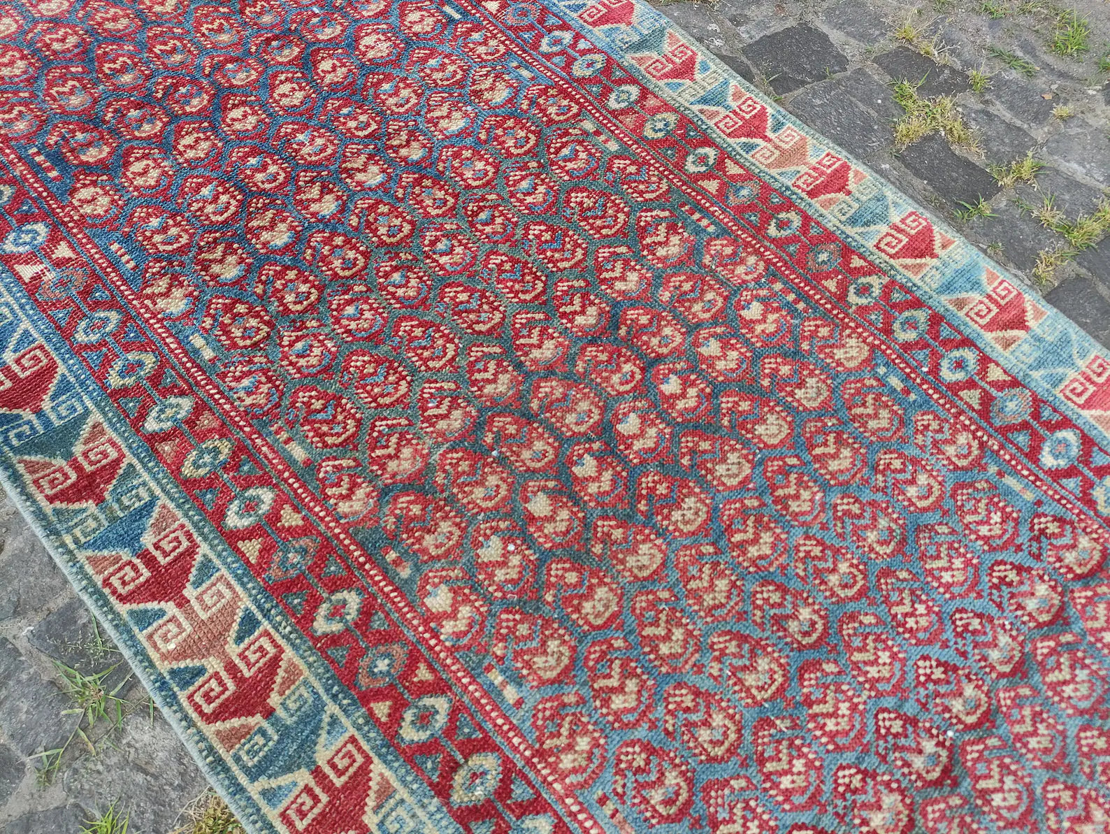 Vintage Persian Runner Rug 3.3 x 9.9 ft