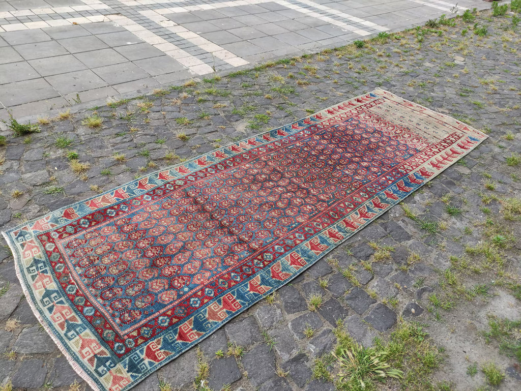 Vintage Persian Runner Rug 3.3 x 9.9 ft