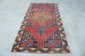 Vintage Turkish Accent Area rug 4.1 x 8.4 ft