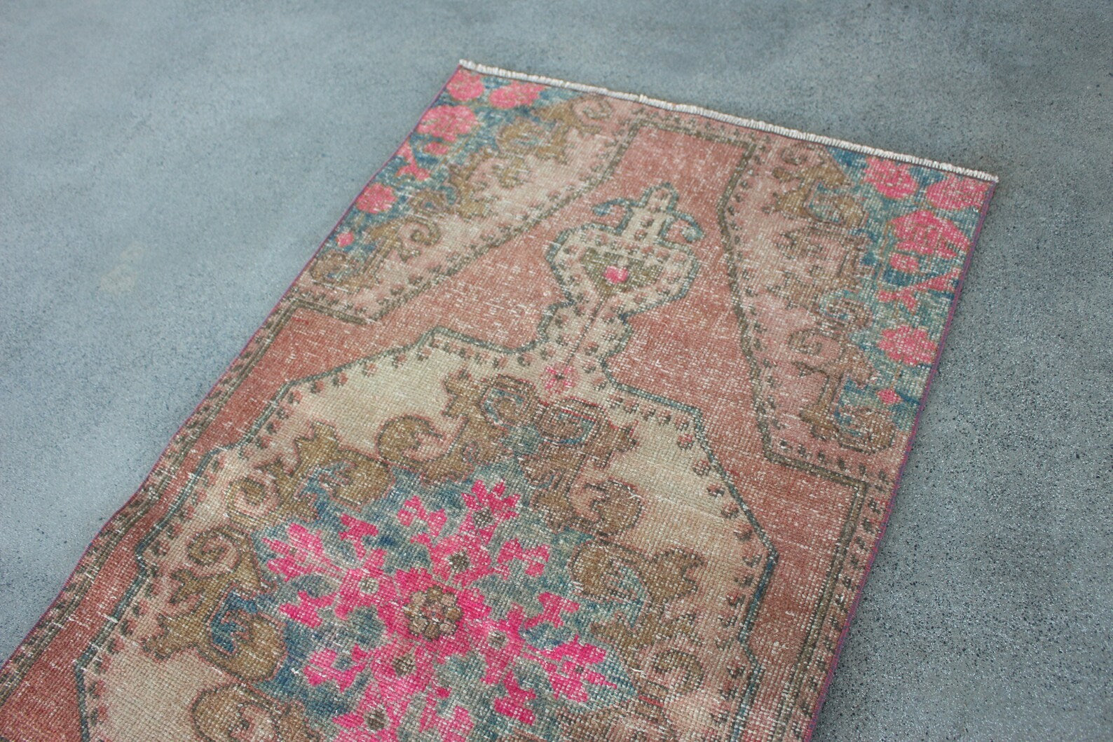 Vintage Turkish Runner Rug 3.3 x 6.7 ft
