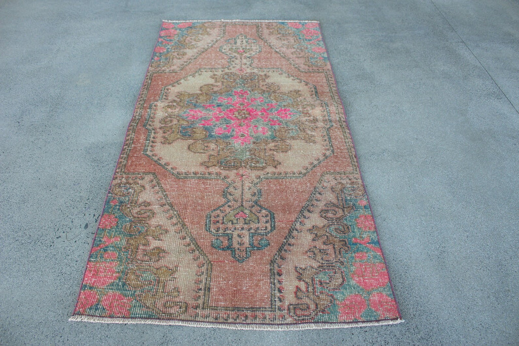 Vintage Turkish Runner Rug 3.3 x 6.7 ft
