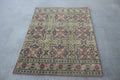 Vintage Turkish Accent Area rug 3.8 x 4.8 ft