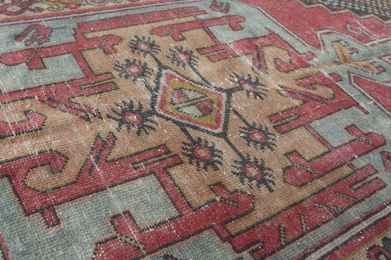 Vintage Turkish Runner Rug 3.8 x 8.5 ft