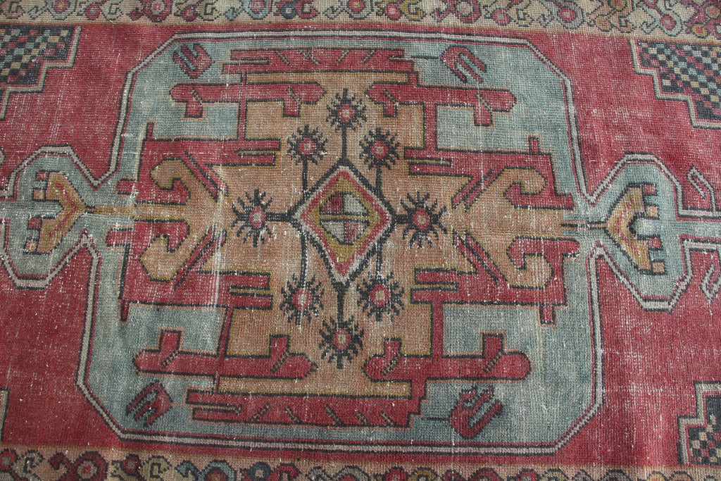 Vintage Turkish Runner Rug 3.8 x 8.5 ft