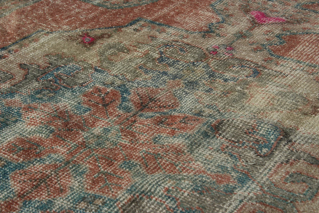 Vintage Turkish Runner Rug 4.1 x 7.3 ft