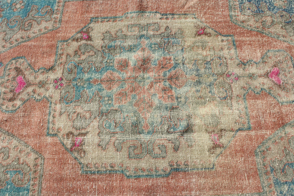 Vintage Turkish Runner Rug 4.1 x 7.3 ft