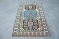Vintage Turkish Accent Area rug 3.4 x 5.6 ft