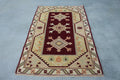 Vintage Turkish Accent Area rug 3.7 x 5.8 ft